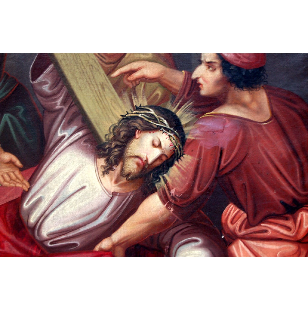 Crucifixion Biblical Scene in the Style of the 16th Century