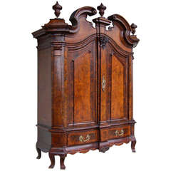 Courtly-Barock-Schrank für den Flur aus Berlin/Brandenburg, um 1750