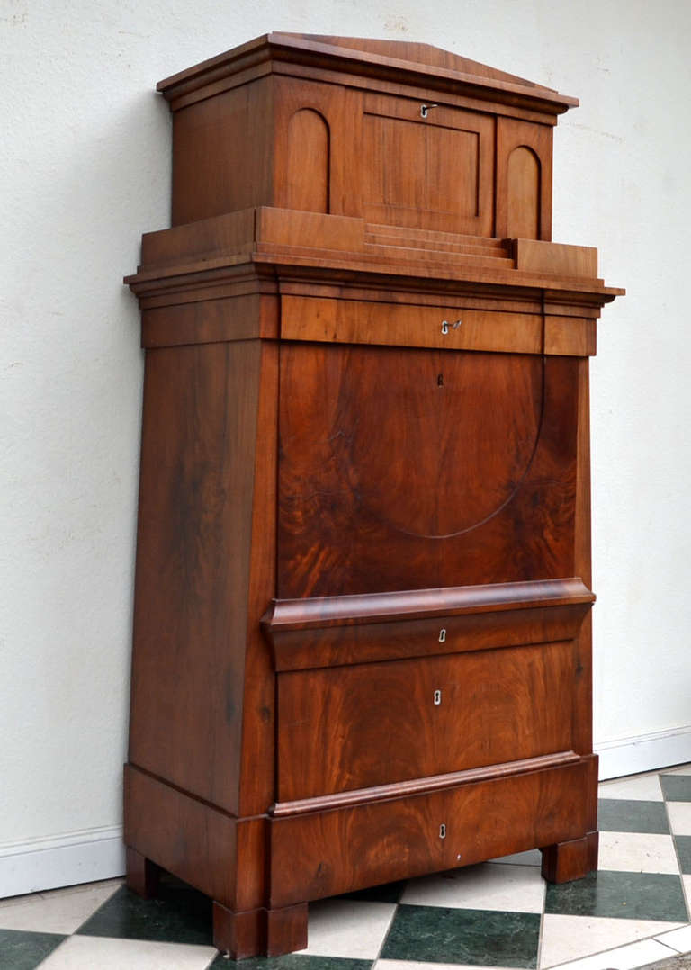 German Authentic Conical Biedermeier Bureau, about 1830 For Sale