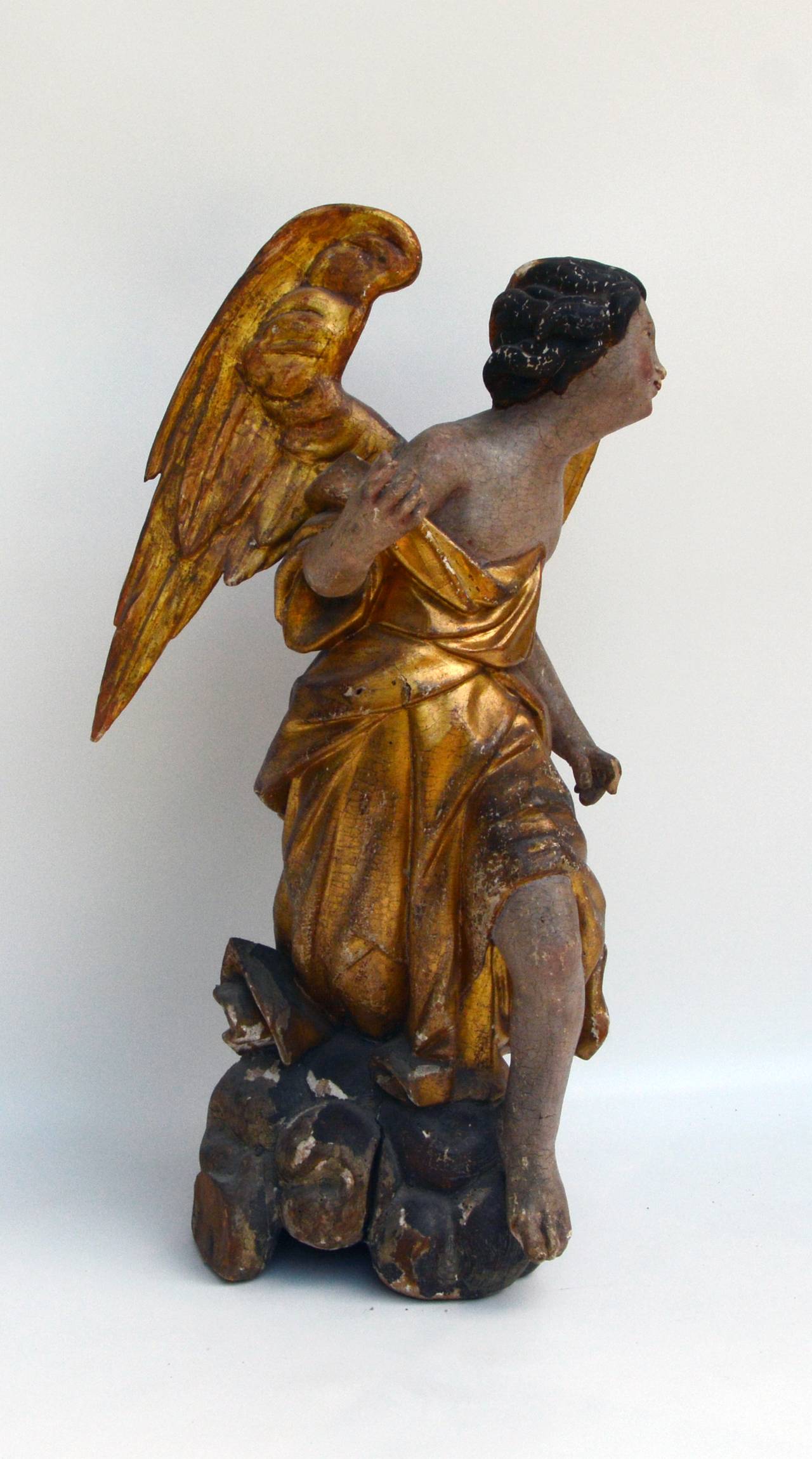 Baroque Era Sculpture of an Angel, 1700s For Sale 1