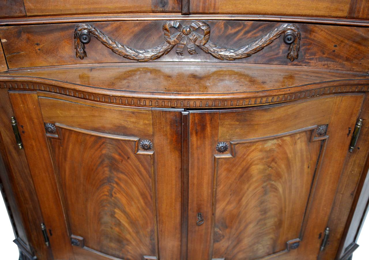 German Empire Style Corner Cabinet, Luebeck, 1800s For Sale