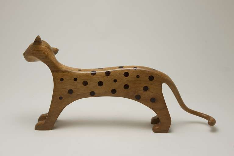 Mid-20th Century Sculpture of a Hunting-Leopard by Franz Hagenauer