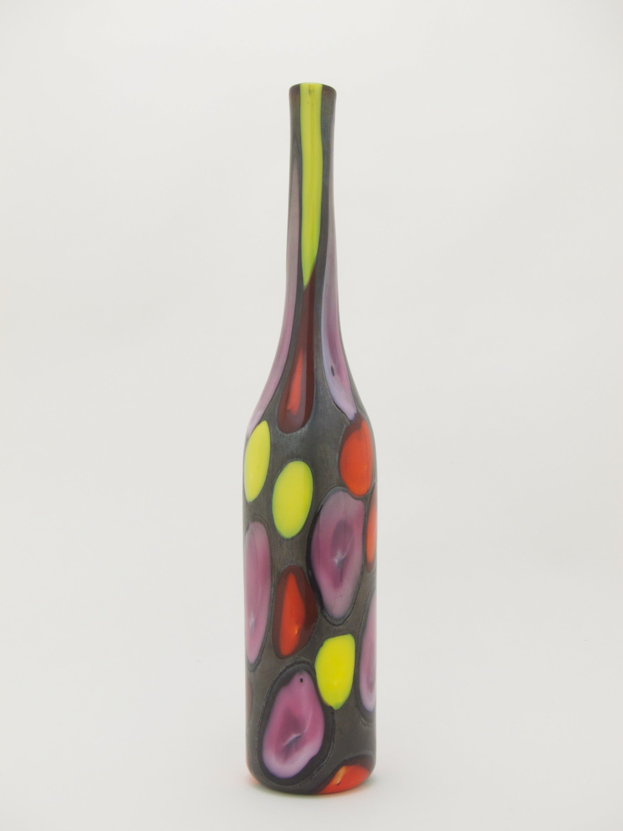 Bottle Vase, Nerox a Petoni by Ermanno Toso For Sale