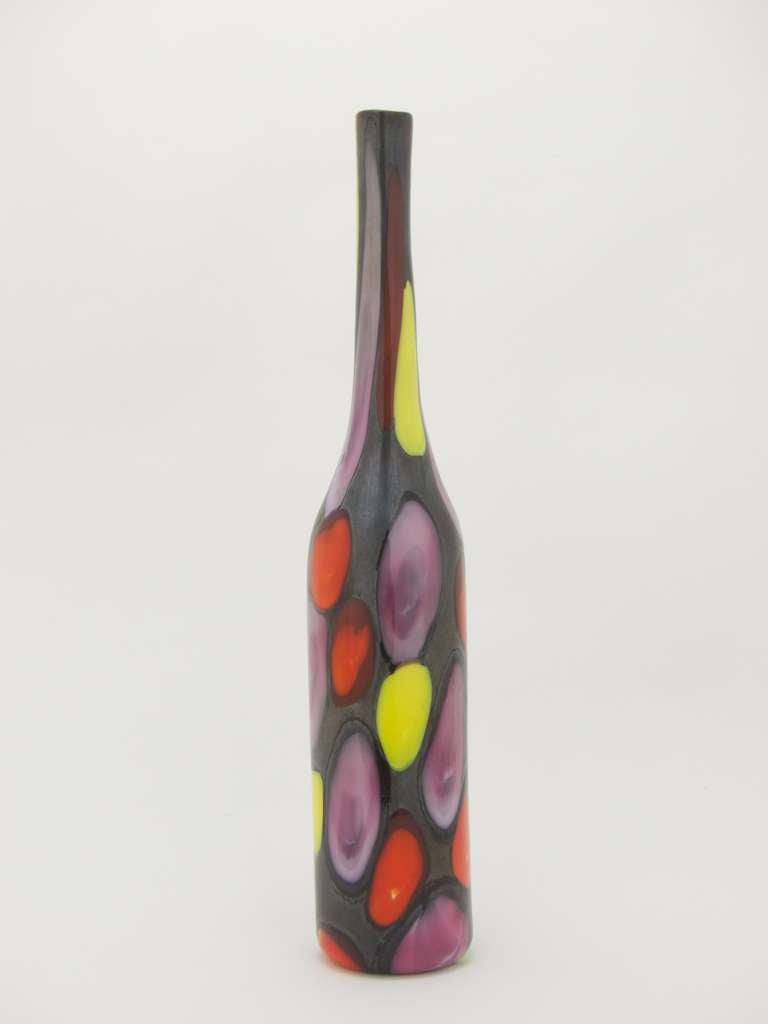 Italian Bottle Vase, Nerox a Petoni by Ermanno Toso For Sale