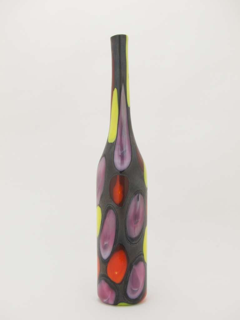 Bottle Vase, Nerox a Petoni by Ermanno Toso In Excellent Condition For Sale In Vienna, AT