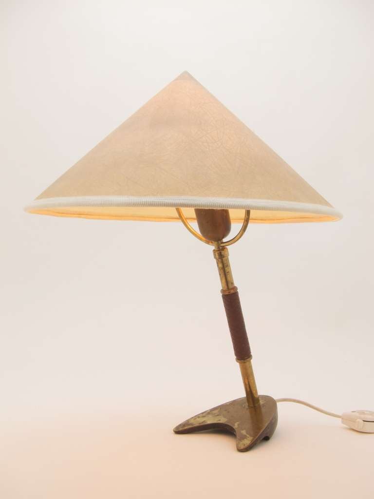 Rare Table Lamp by Carl Auböck.
signed: Auböck logo, Made in Austria
Original plug and switch, shade: 36 cm / 14.17 inches