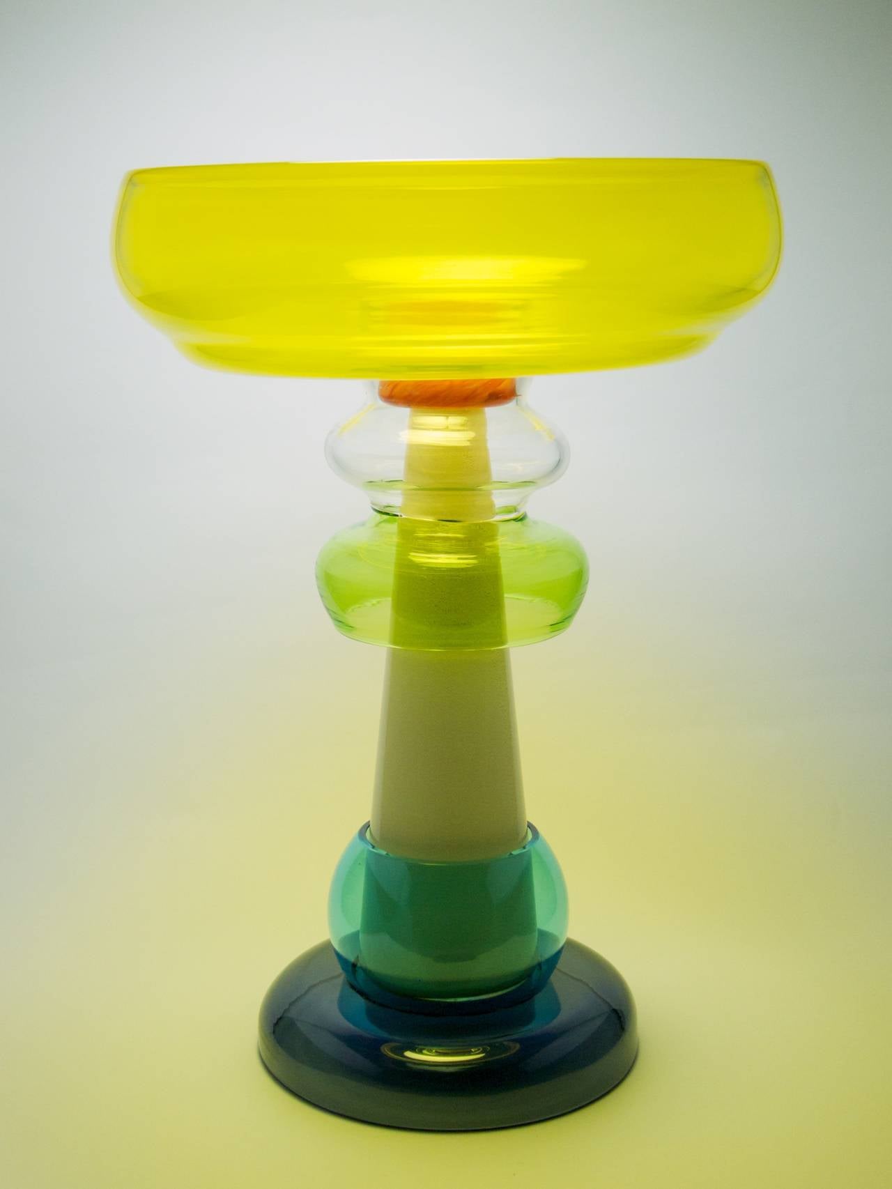Ettore Sottsass, vase ”Niobe,” 1986 for Memphis Milano Vase.

Signed: E. Sottsass per Memphis Milano.

Multicolored blown glass.
Produced by: Gino Cenedese & Figlio, Venedig.