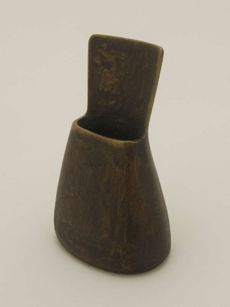 Small vase by Carl Auböck, 1950s. Cast-bronze, patinated
Signed: Auböck logo, Made in Austria