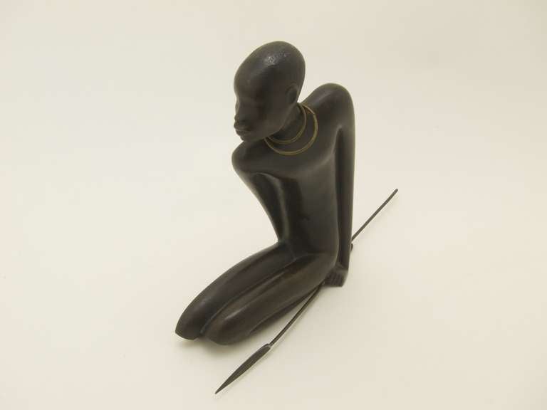 African Hunter by Karl Hagenauer In Good Condition For Sale In Vienna, AT