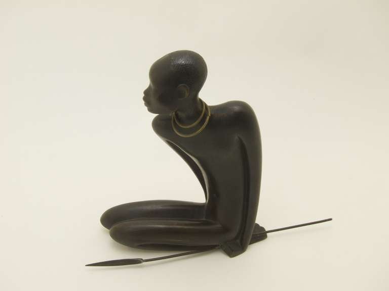 Cast African Hunter by Karl Hagenauer For Sale