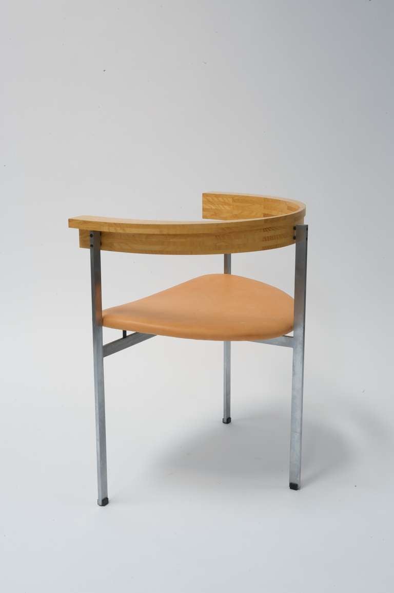 Steel Two PK 11 Chairs by Poul Kjaerholm For Sale