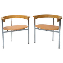 Two PK 11 Chairs by Poul Kjaerholm