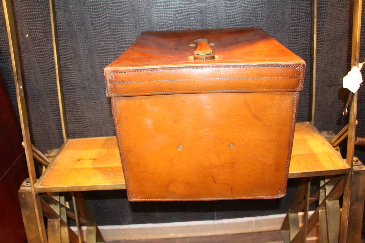 1920s Leather Hat Box 1