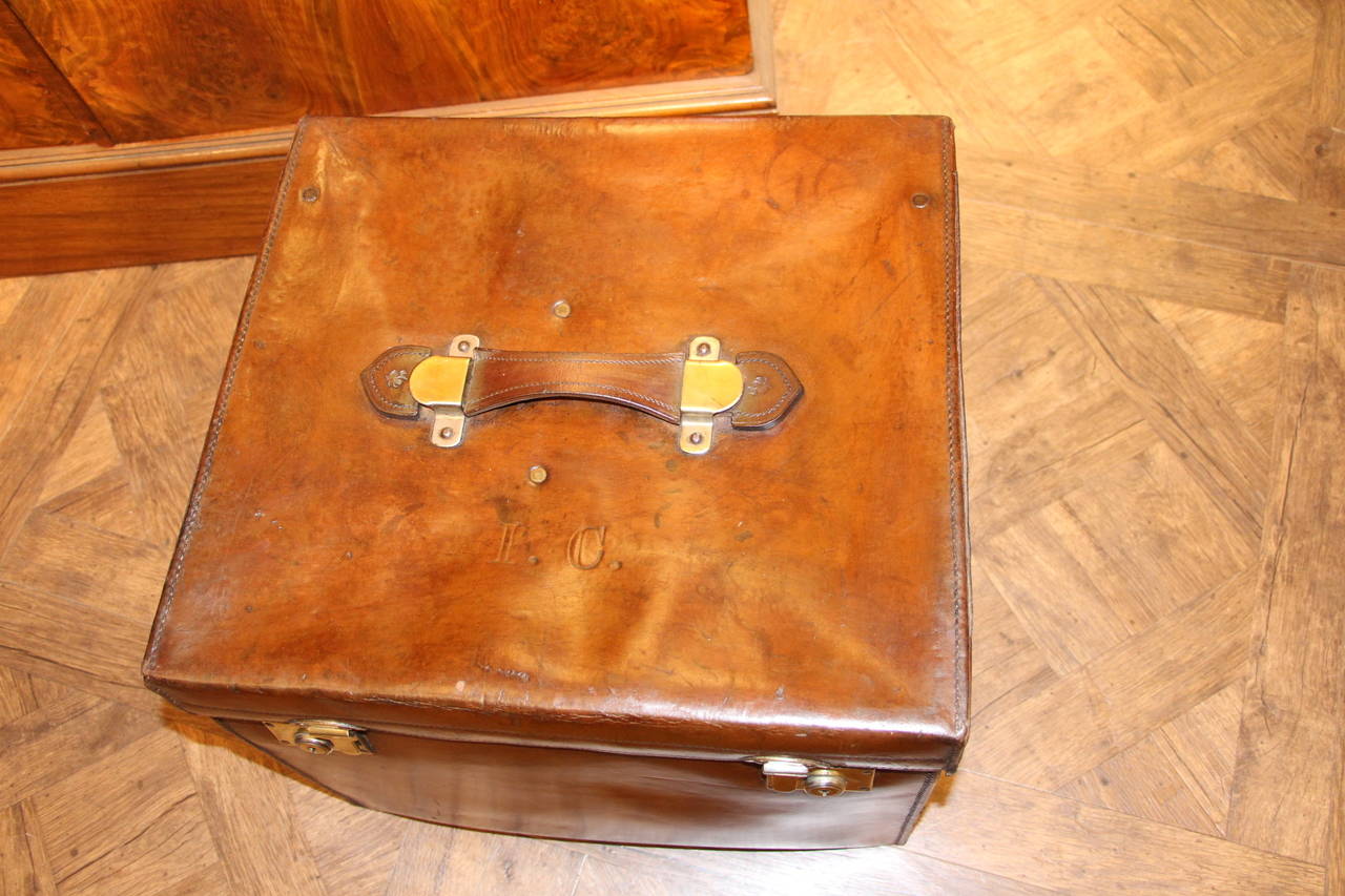 1920s Leather Hat Box 3