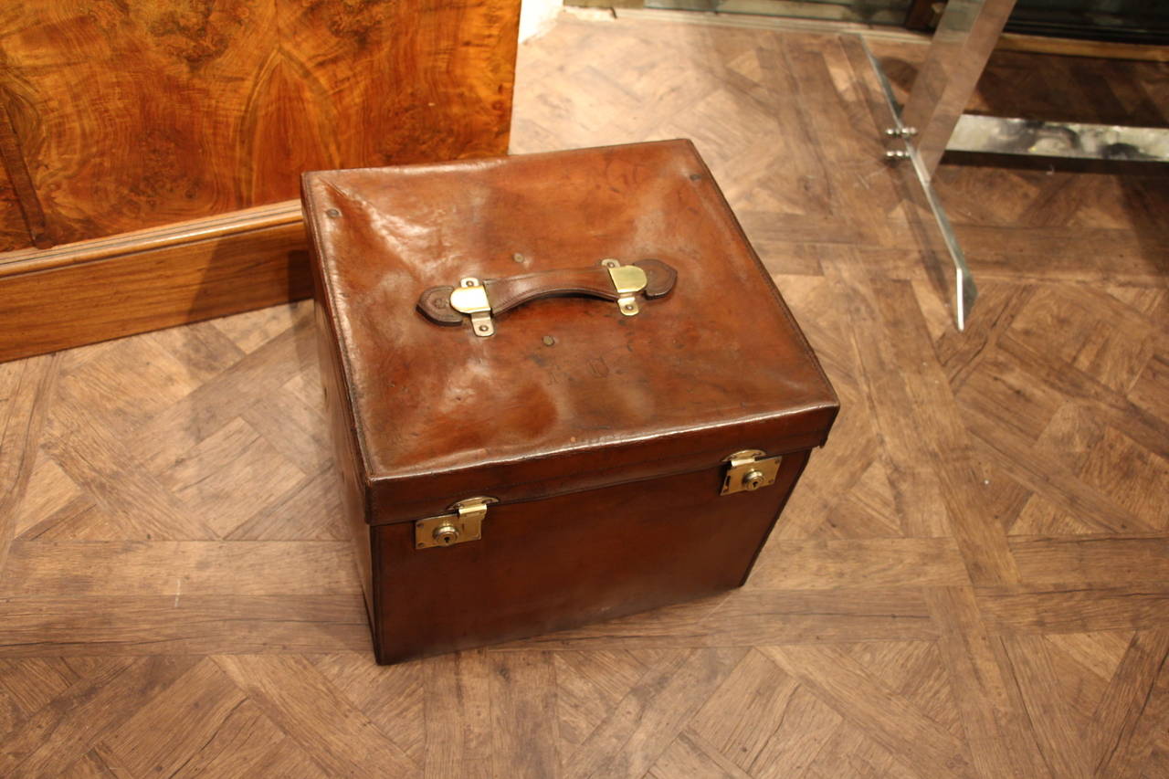 1920s Leather Hat Box 2