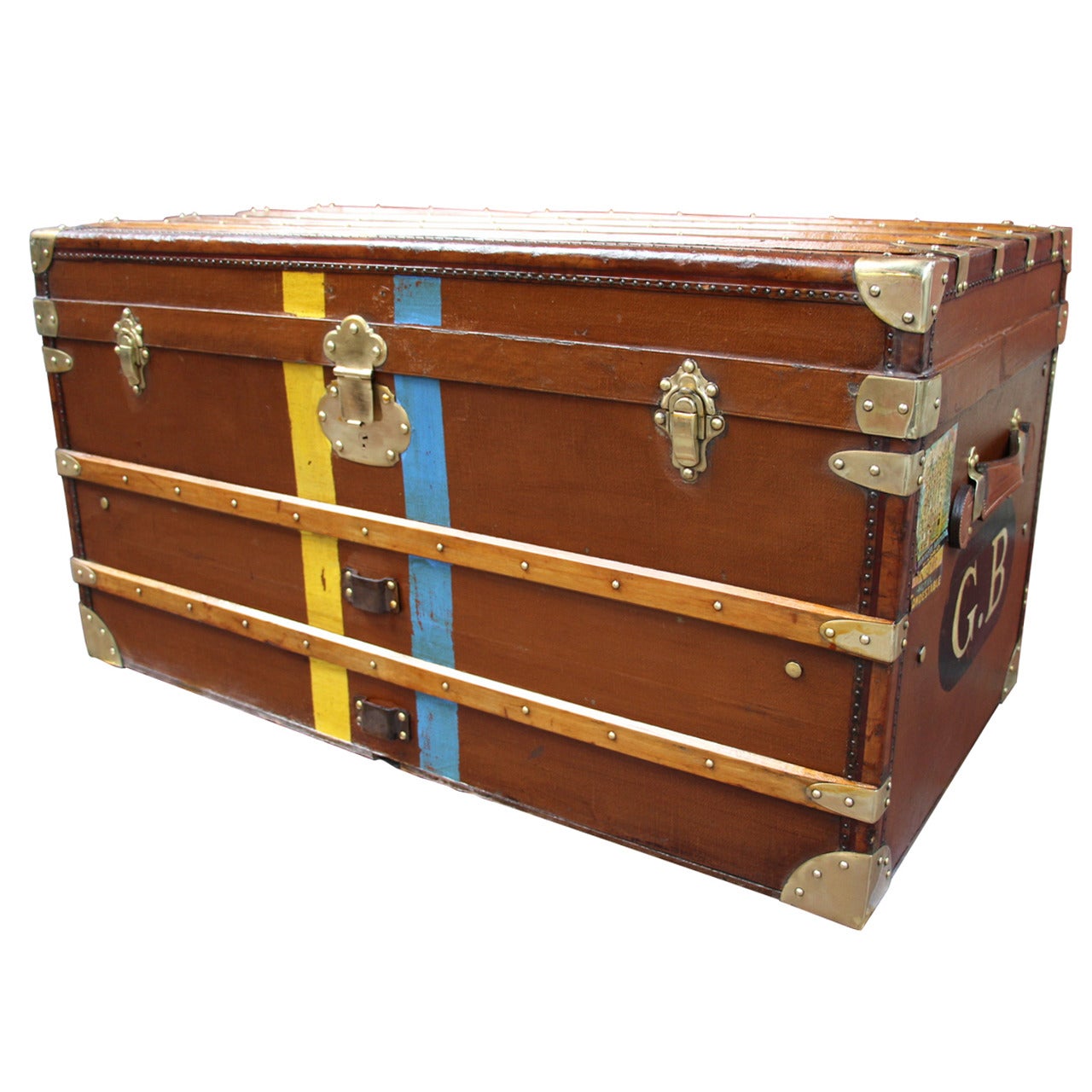 1930s French Steamer Trunk