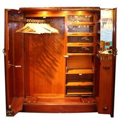 Used 1930s Mahogany Compactom Steamer Trunk