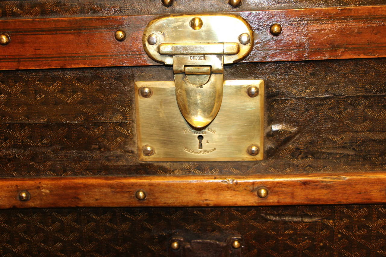 Brass 1920s Goyard Trunk