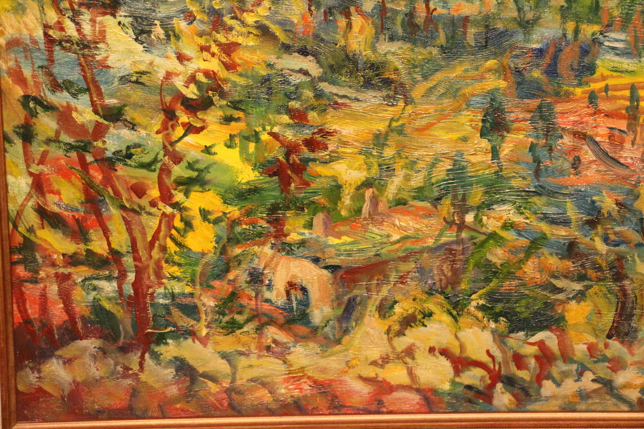 1950s Berthe Sourdillon Oil on Canvas In Excellent Condition In Saint-Ouen, FR