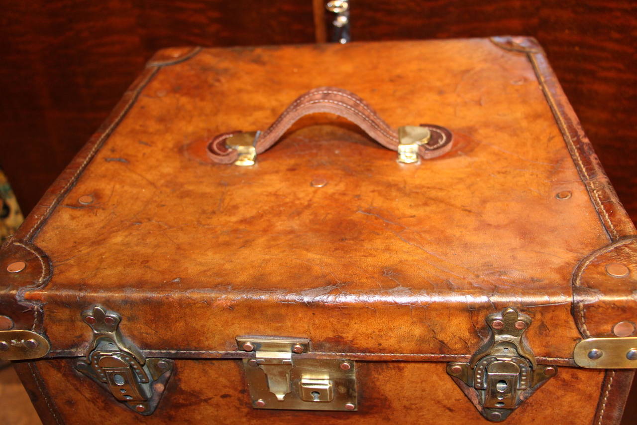 1920s Leather Hat Box 1