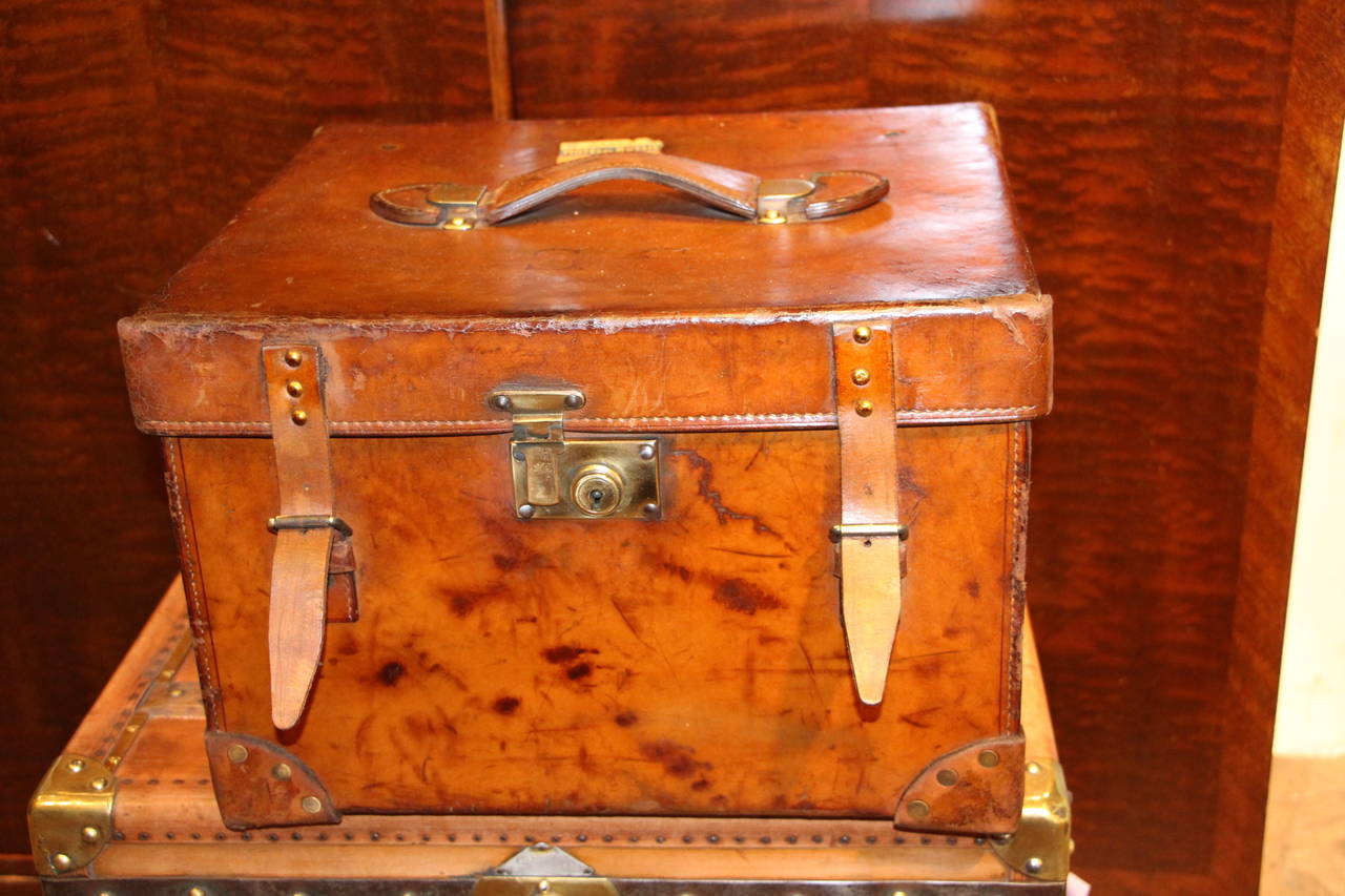 1920s Leather Hat Box 4