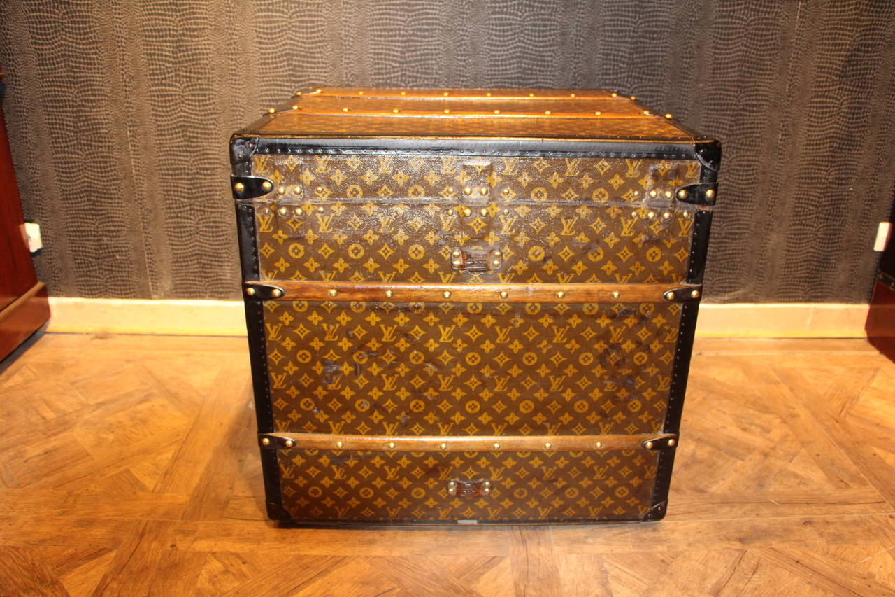 Brass Magnificent Louis Vuitton Cube Steamer Trunk