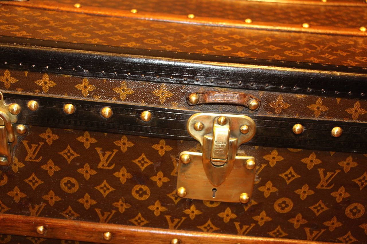 French Magnificent Louis Vuitton Cube Steamer Trunk