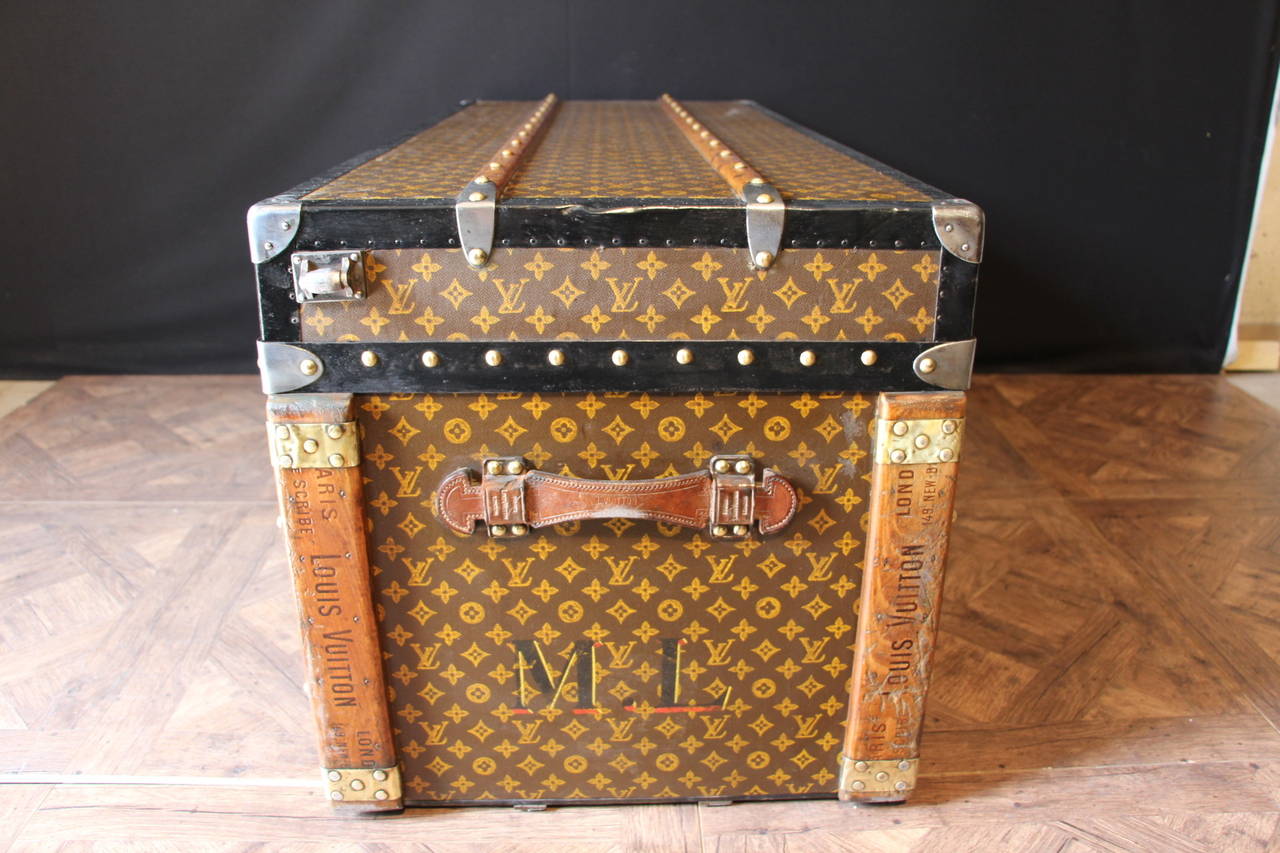Early 20th Century Extra-Long Louis Vuitton Steamer Trunk