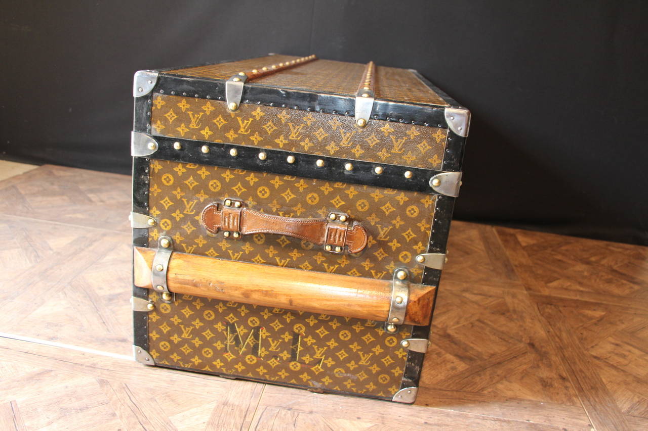 Brass Extra-Long Louis Vuitton Steamer Trunk