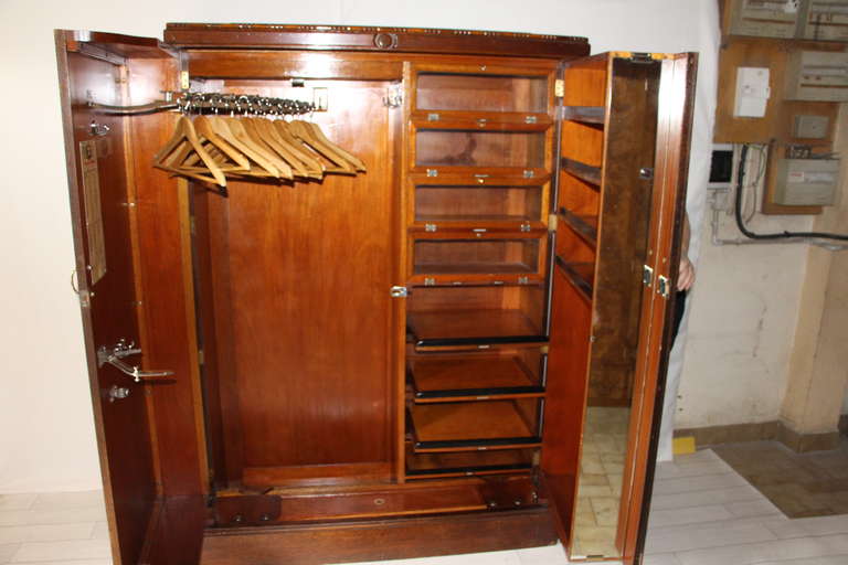 1930's Mahogany Compactom Steamer Trunk
