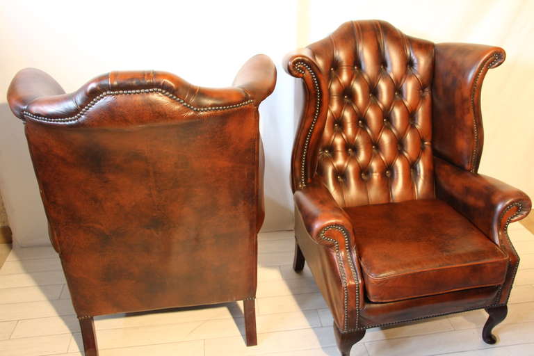 Pair of English Wing Chairs 2