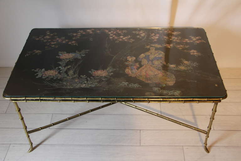 Bronze 1930s Bagues Style Coffee Table