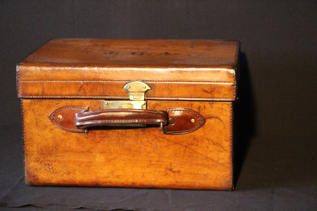 1930s Leather Hat Box 1