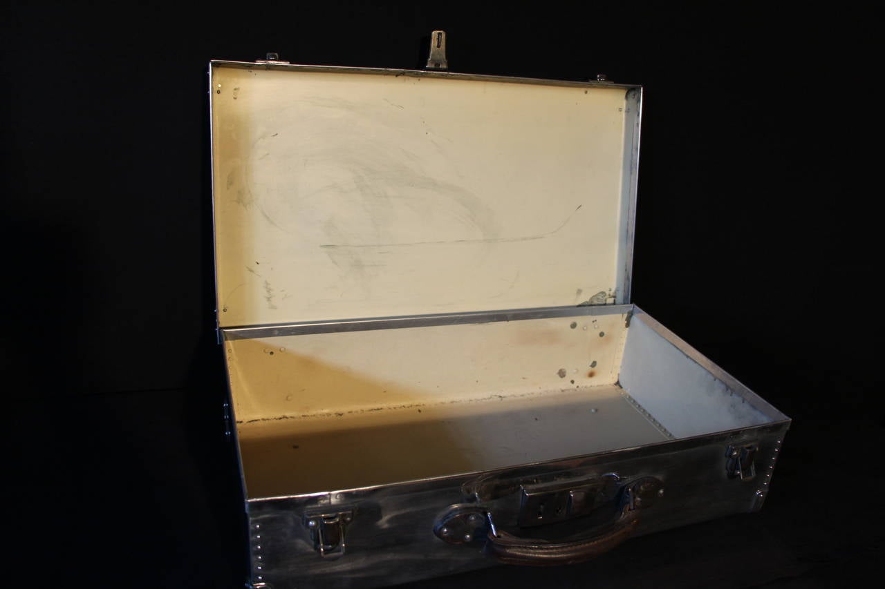 European 1940s Aluminum Suitcase
