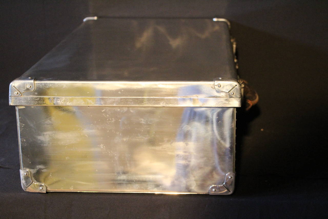 Mid-20th Century 1940s Aluminum Suitcase