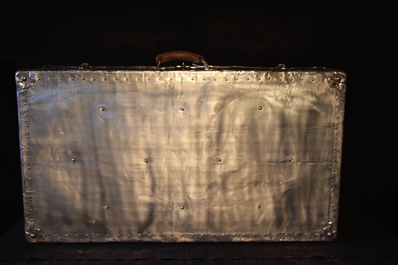 1940s Aluminum Steamer Trunk