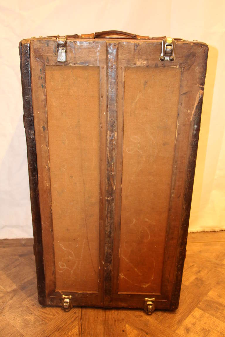 1900s Vellum and Leather Trunk 5