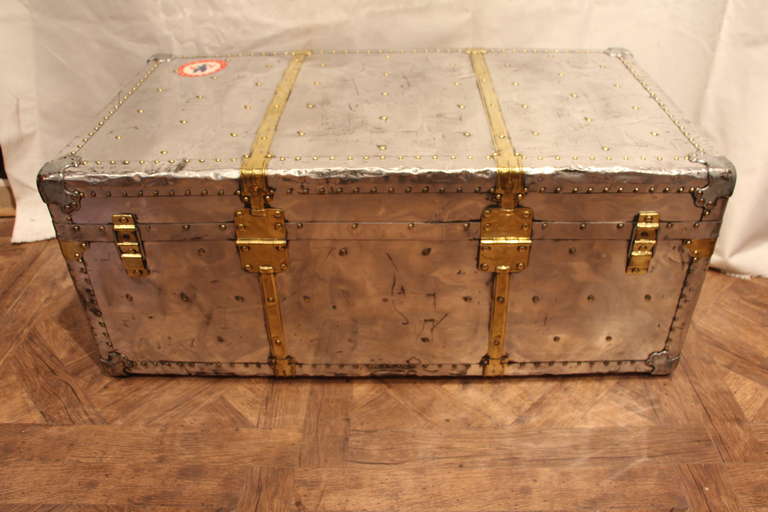 Unknown 1940's Aluminium Cabin Trunk