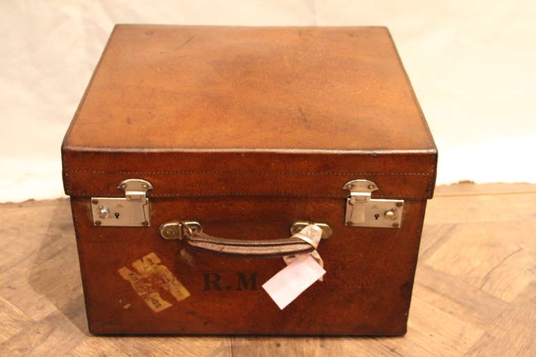 British Leather Hat Box