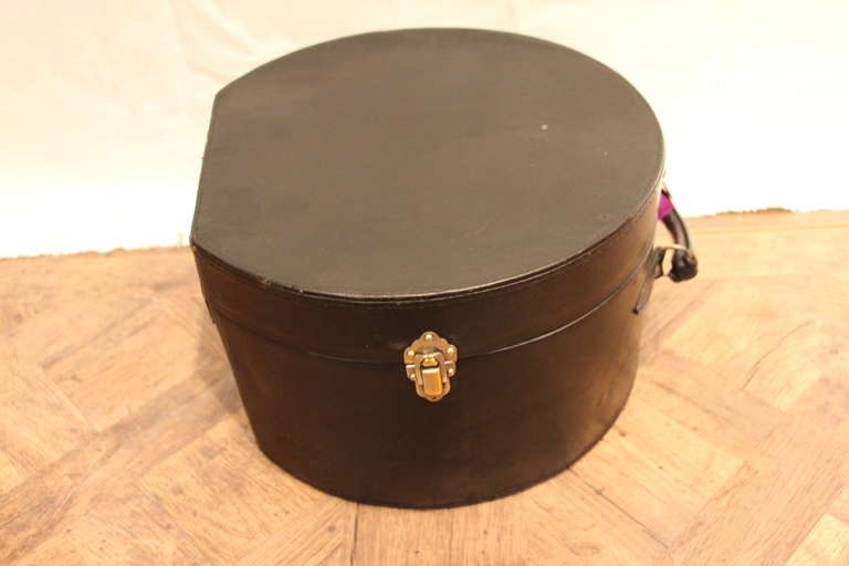 1930's Leather Hat Box 1