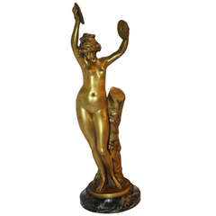 Scultura in bronzo Art Nouveau, firmata Marin