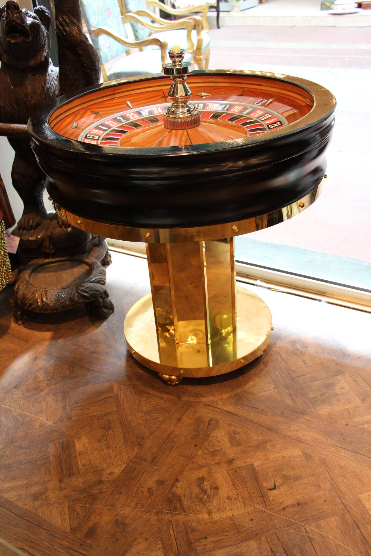 roulette wheel wood