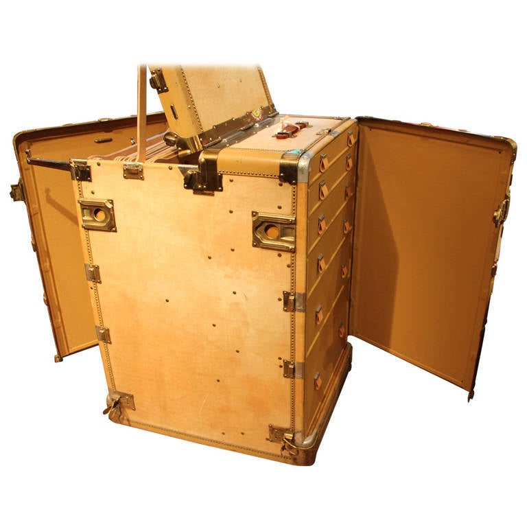 Hartmann Turn Table Steamer Trunk Wardrobe At 1stdibs