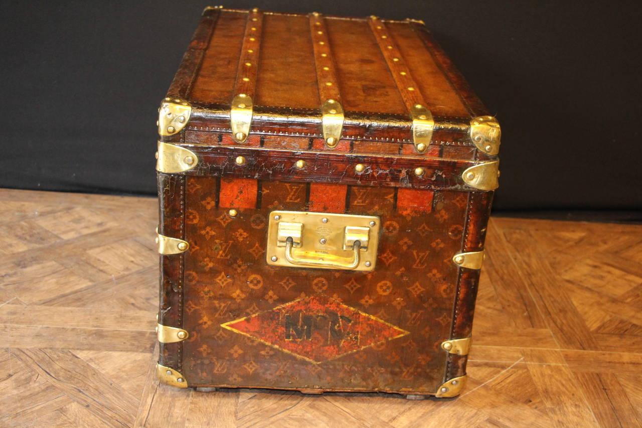 French 1890s Woven Canvas Louis Vuitton Courrier Trunk
