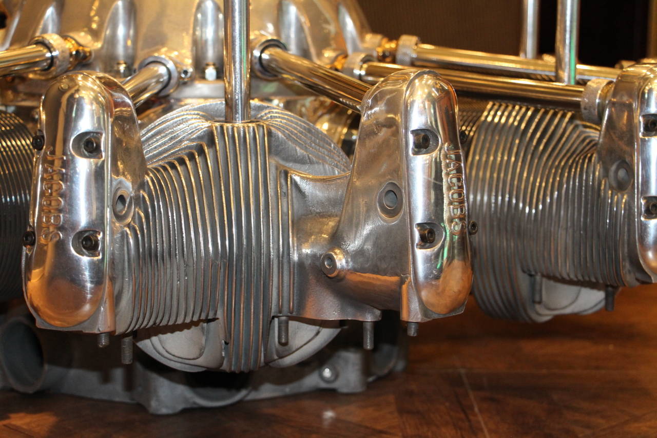 1930s Seven-Cylinder Jacobs Aircraft Engine Coffee Table ...