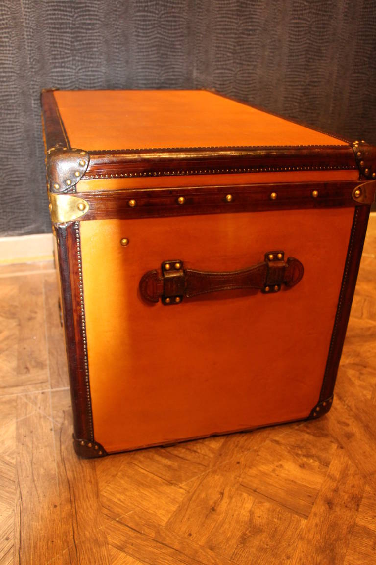 1920s Orange Vuittonite Trunk, Malle Vuitton 1