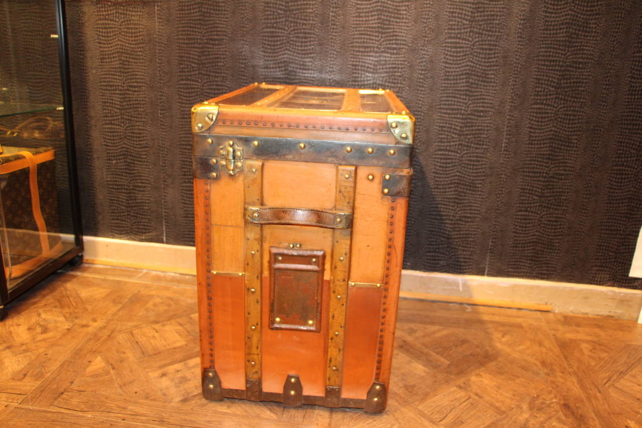 Very Rare Copper and Canvas Trunk In Excellent Condition In Saint-Ouen, FR