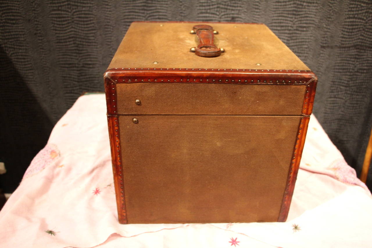 1920's Canvas Hat Box 1