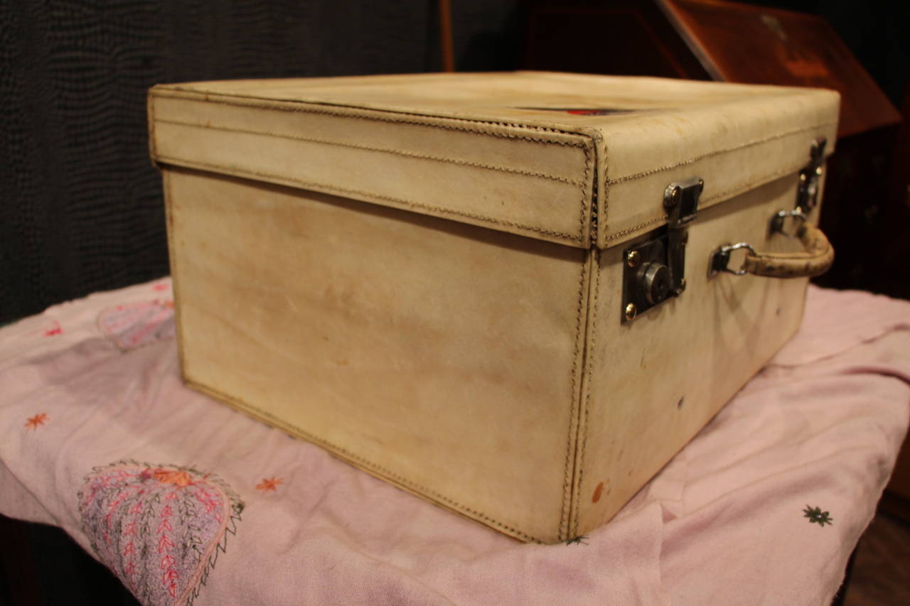 French 1920s Vellum Hat Box