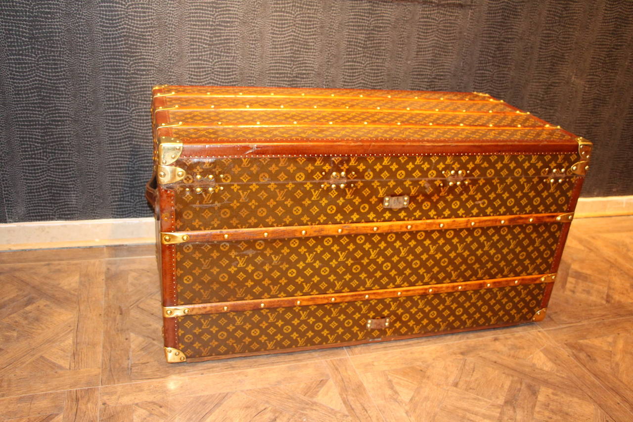 Brass 1920s Louis Vuitton Courrier Trunk